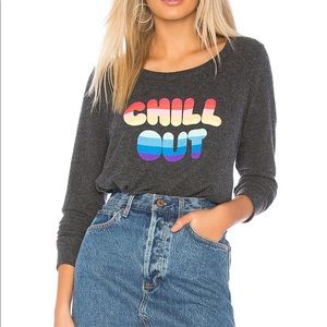 Chaser brand women’s “CHILL OUT” sweatshirt top